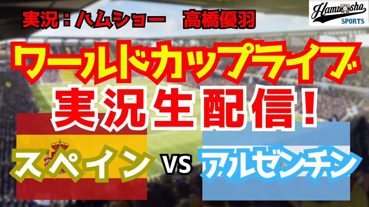 【ワールドカップライブ】スペイン対アルゼンチン 決勝戦 【サッカーラジオ調実況】
